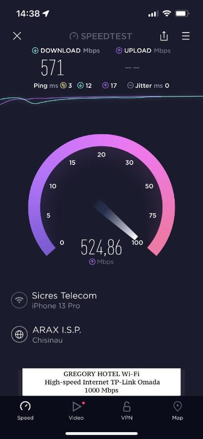 Gregory Boutique Hotel 키시나우 외부 사진 Speedtest interface