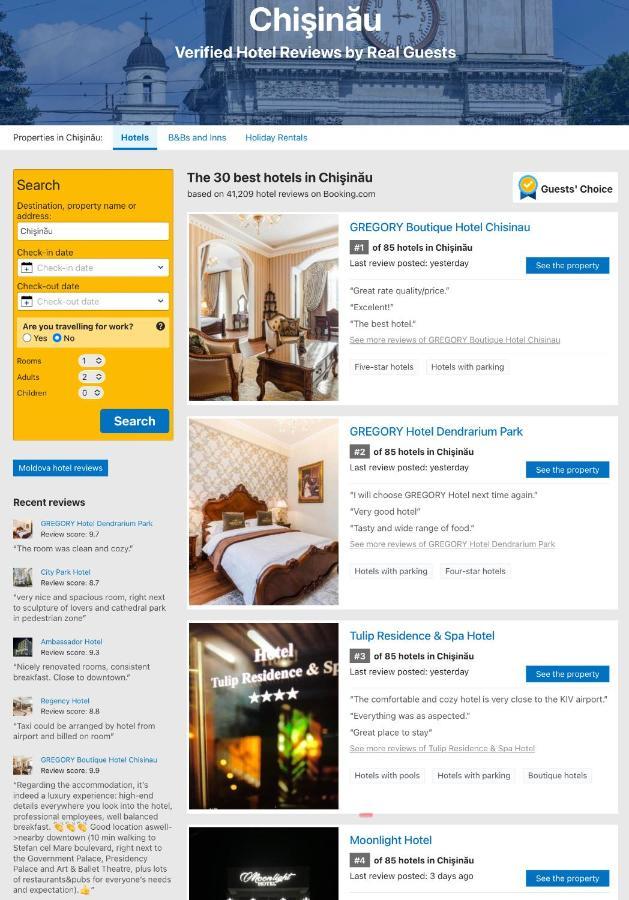 Gregory Boutique Hotel 키시나우 외부 사진